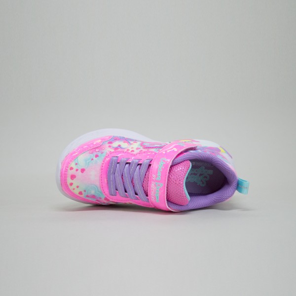 Skechers Lighted Unicorn Gore Prints Παιδικο Παπουτσι Ροζ