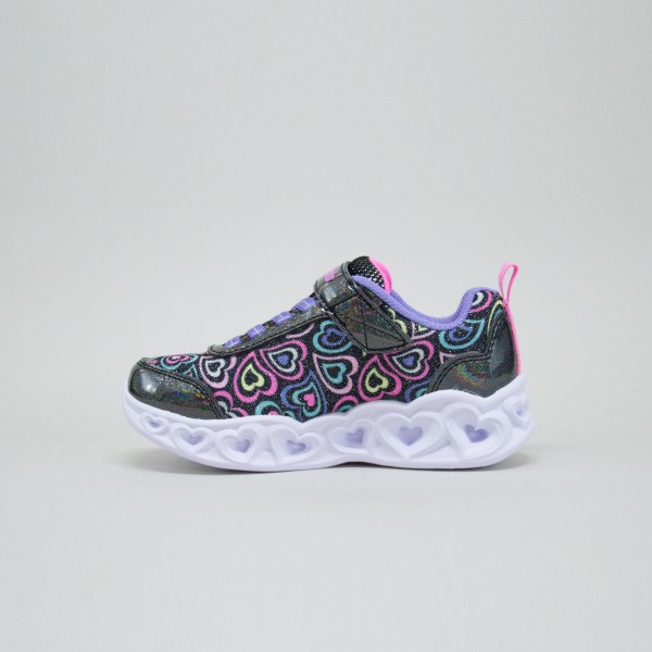 Skechers Heart Lights Boogie Love Running Παιδικο Παπουτσι Μαυρο - Μωβ
