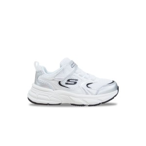 Skechers Retro Graph Sneakers Παιδικο Παπουτσι Λευκο - Ασημι