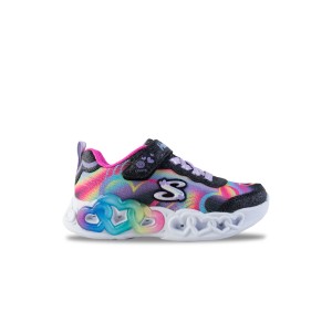 Skechers Lights Παιδικο Παπουτσι Μαυρο - Πολυχρωμο 