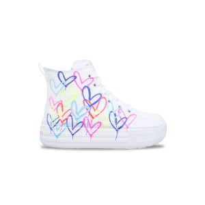 Skechers HyperLift High Love Gaze Hearts Παιδικο Παπουτσι Λευκο
