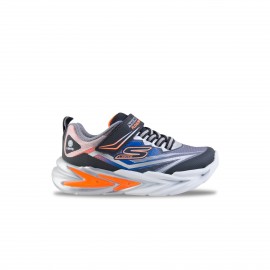 Skechers S Lights Flex Glow Παιδικο Παπουτσι Μαυρο - Μπλε