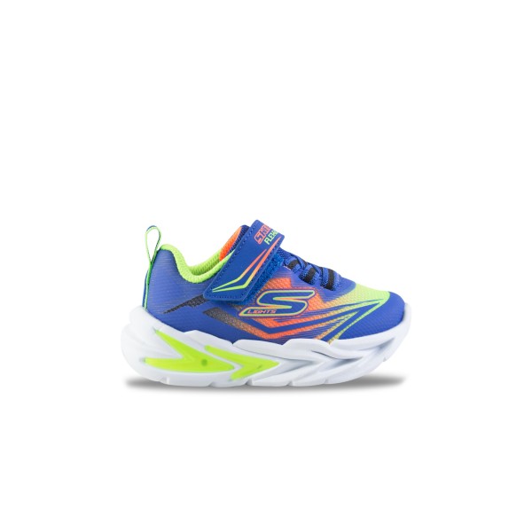 Skechers S Lights Flex Glow Βρεφικο Παπουτσι Μπλε - Πρασινο