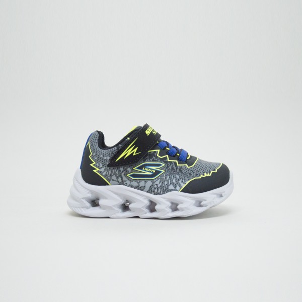 Skechers Lighted Core Strap Sneaker Βρεφικο Παπουτσι Γκρι