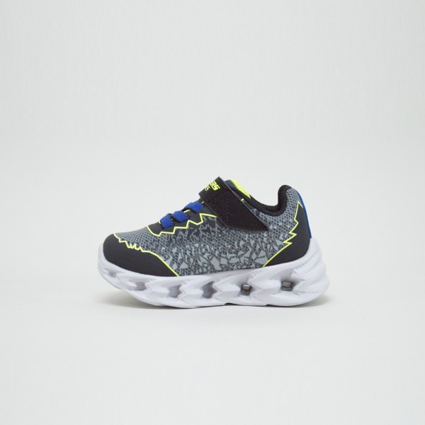 Skechers Lighted Core Strap Sneaker Βρεφικο Παπουτσι Γκρι