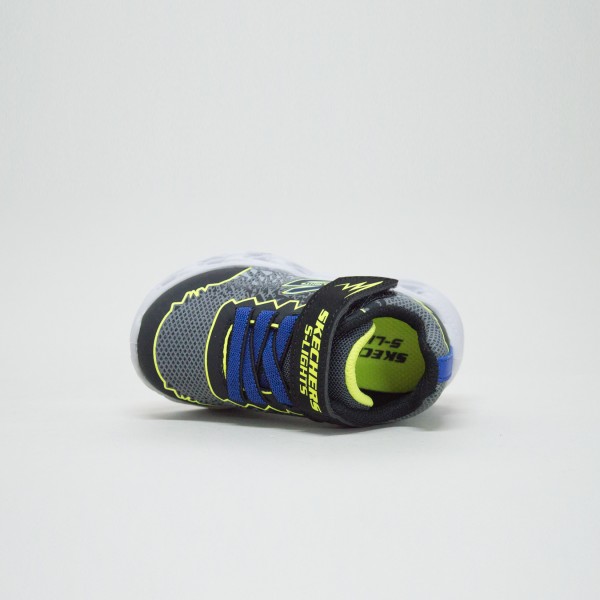 Skechers Lighted Core Strap Sneaker Βρεφικο Παπουτσι Γκρι