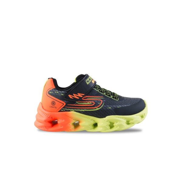 Skechers Lights Vortex 2.0 Quantroid Παιδικο Παπουτσι Μαυρο - Πρασινο