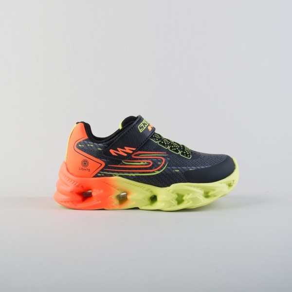 Skechers Lights Vortex 2.0 Quantroid Παιδικο Παπουτσι Μαυρο - Πρασινο