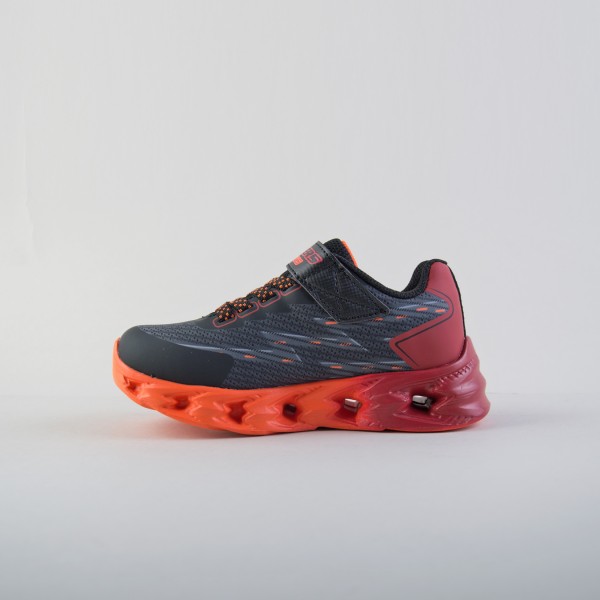 Skechers Lights Vortex 2.0 Quantroid Παιδικο Παπουτσι Μαυρο - Πορτοκαλι