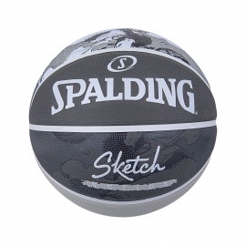 Spalding Sketch Dribble Rubber Μπαλα Μπασκετ Γκρι