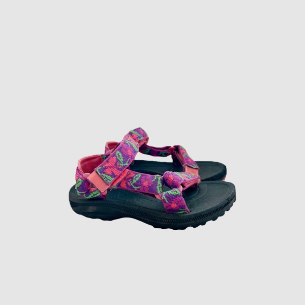 Teva Hurricane XL2 Rubber Floral Βρεφικο Πεδιλο Ροζ - Μαυρο