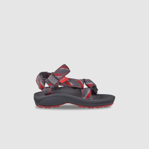 Teva Hurricane 2 Rubber Sole Βρεφικο Πεδιλο Γκρι - Κοκκινο