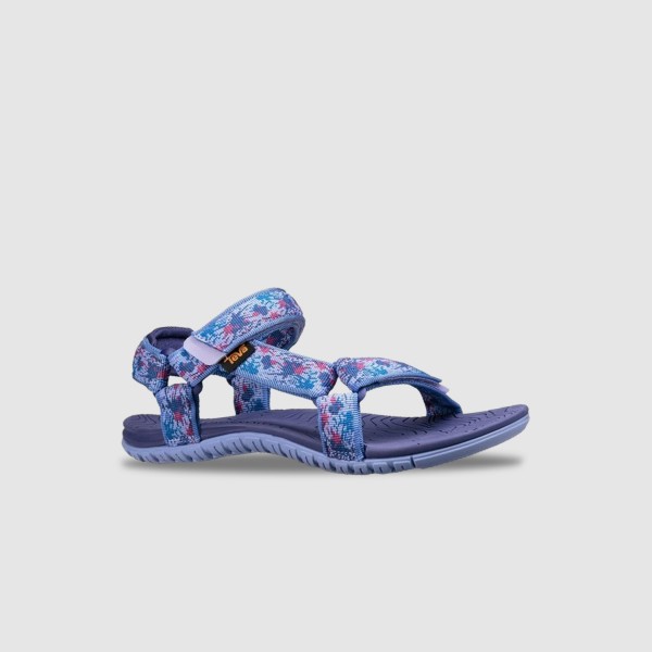 Teva Hurricane 2 Prints Rubber Ανατομικο Παιδικο Πεδιλο Μωβ - Μπλε