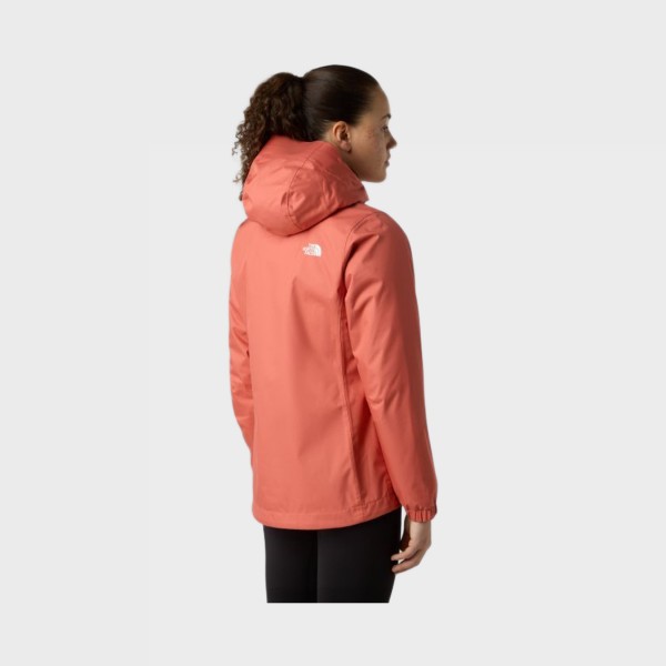 The North Face Quest Hooded Γυναικειο Μπουφαν Πεζοποριας Πορτοκαλι