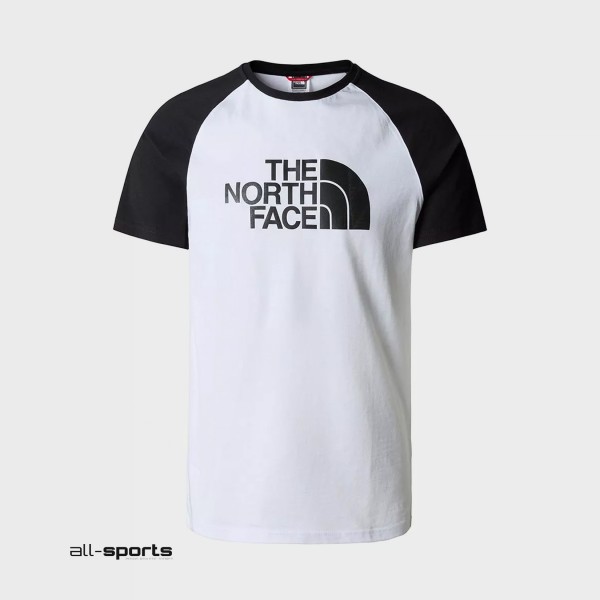 The North Face Raglan Easy Ανδρικη Μπλουζα Λευκη - Μαυρη
