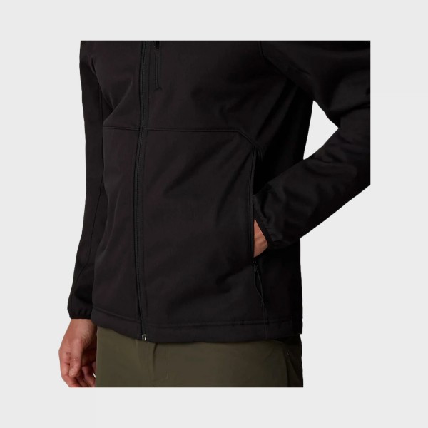The North Face Quest Hooded Softshell Πεζοποριας Ανδρικο Μπουφαν Μαυρο