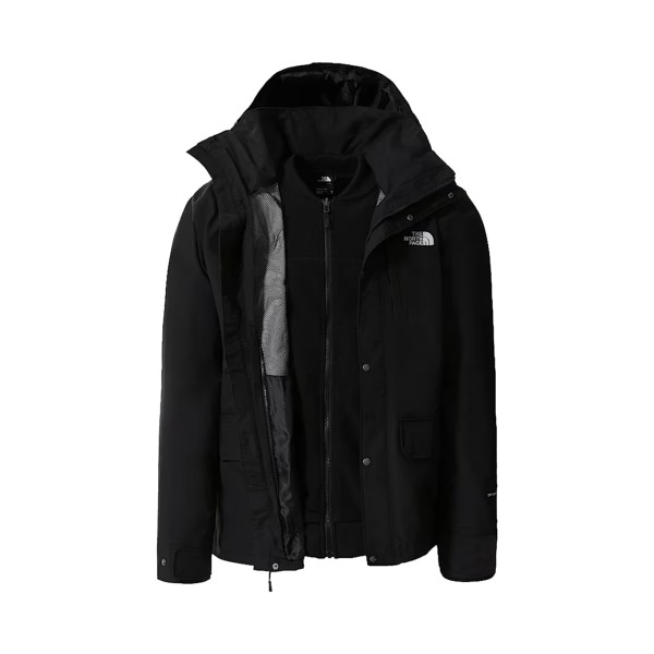 The North Face Pinecroft Triclimate 2in1 Fleece Ανδρικο Μπουφαν Μαυρο