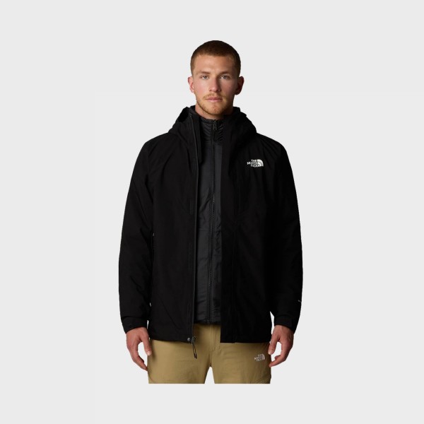 The North Face Carto Triclimate 3 In 1 Hooded Ανδρικο Μπουφαν Μαυρο