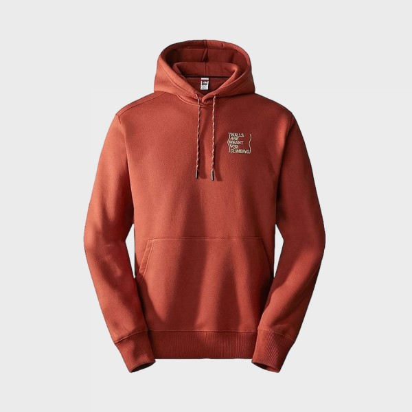 The North Face Outdoor Graphic Back Hooded Ανδρικο Φουτερ Πορτοκαλι