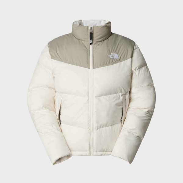 The North Face Saikuru Retro Boxy High Neck Ανδρικο Μπουφαν Ιβουαρ