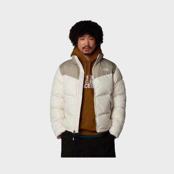 The North Face Saikuru Retro Boxy High Neck Ανδρικο Μπουφαν Ιβουαρ