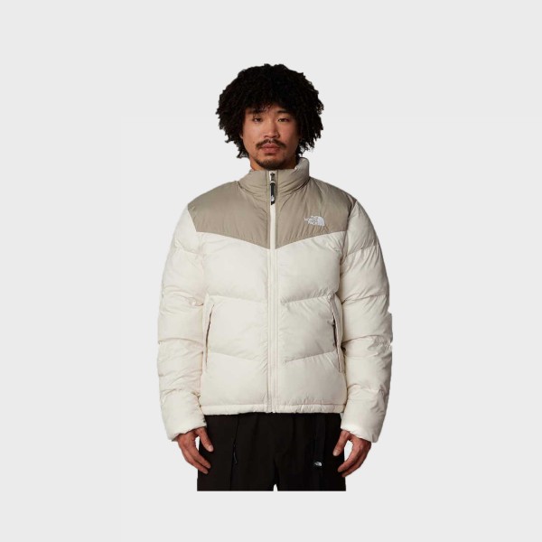 The North Face Saikuru Retro Boxy High Neck Ανδρικο Μπουφαν Ιβουαρ