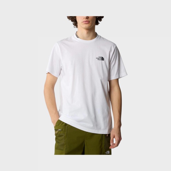 The North Face Dome Classic Smal Left Logo Ανδρικη Μπλουζα Λευκη