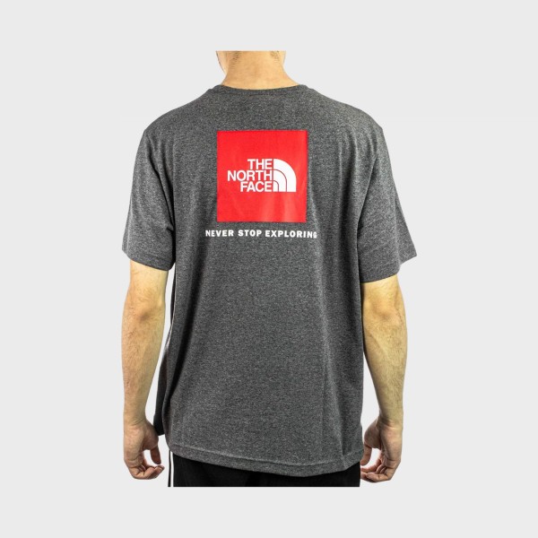 The North Face Red Box Graphic Back Classic Ανδρικη Μπλουζα Γκρι