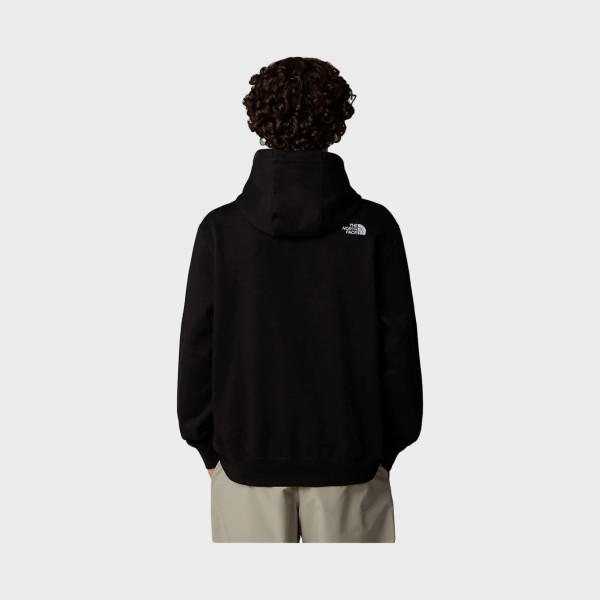 The North Face Essentials Dome Relaxed Fit Hooded Logo Ανδρικη Φουτερ Μαυρη