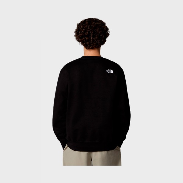 The North Face Essentials Relaxed Crew TNF Logo Ανδρικη Φουτερ Μαυρη