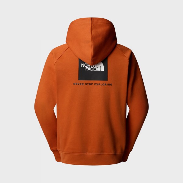 The North Face Raglan Box NSE Hooded Graphic Back Ανδρικη Φουτερ Πορτοκαλι