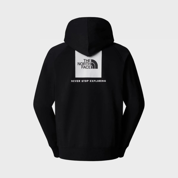 The North Face Raglan Box NSE Hooded Graphic Back Ανδρικη Φουτερ Μαυρη