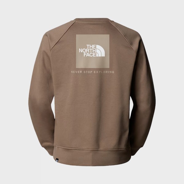 The North Face Raglan Regular Crew Neck Logo Ανδρικη Φουτερ Καφε