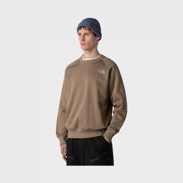 The North Face Raglan Regular Crew Neck Logo Ανδρικη Φουτερ Καφε