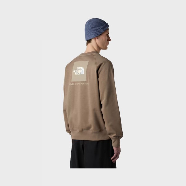 The North Face Raglan Regular Crew Neck Logo Ανδρικη Φουτερ Καφε