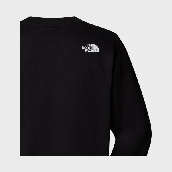 The North Face Simple Dome Crew Neck Small Logo Ανδρικη Φουτερ Μαυρη