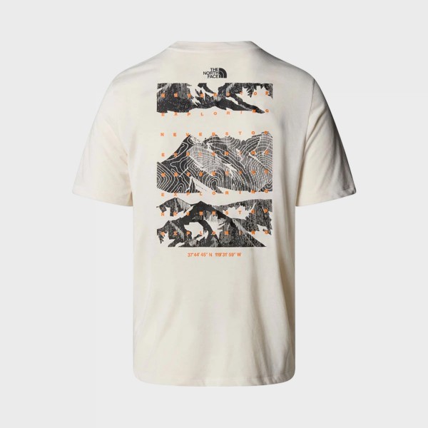 The North Face Foundation Mountains Faces Graphic Ανδρικη Μπλουζα Λευκη