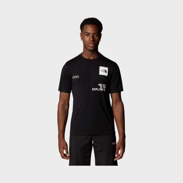 The North Face Foundation Coordinates Fronts Ανδρικη Μπλουζα Μαυρη