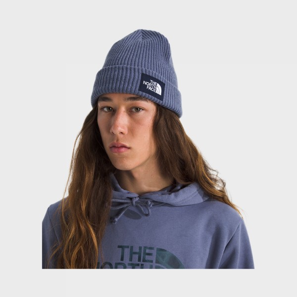 The North Face Salty Lined Beanie Logo Unisex Σκουφος Μπλε