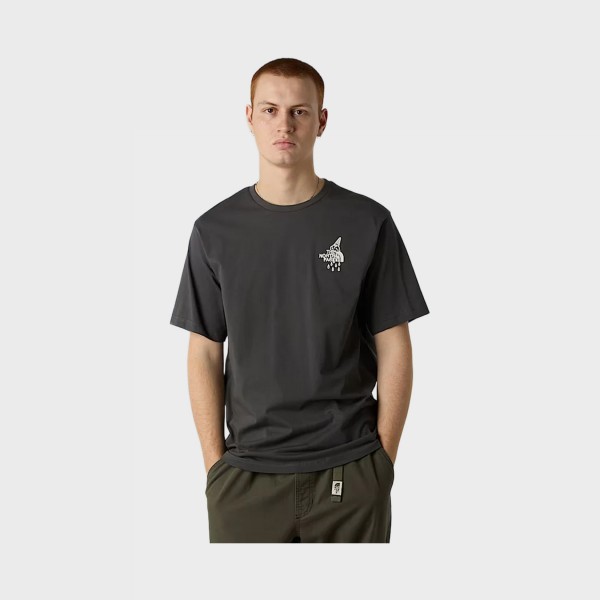The North Face Powder Days Relaxed Graphic Ανδρικη Μπλουζα Γκρι