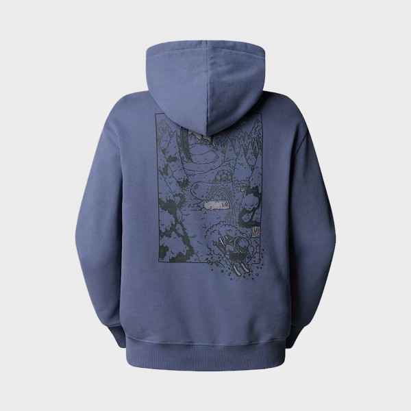 The North Face Powder Days Relaxed HD Ghraphic Ανδρικο Φουτερ Μπλε
