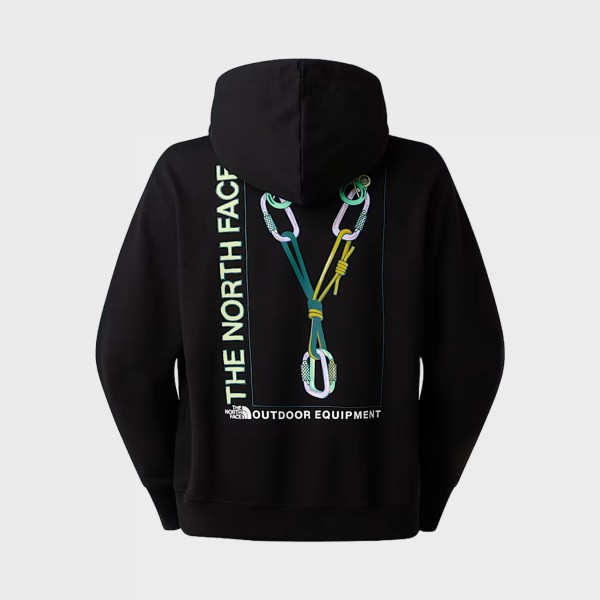 The North Face Explore Gear Relaxed Hooded Ανδρικη Φουτερ Μαυρη