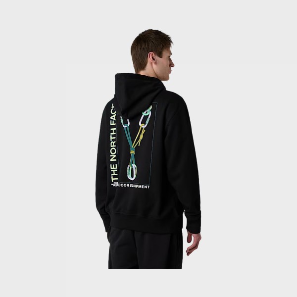 The North Face Explore Gear Relaxed Hooded Ανδρικη Φουτερ Μαυρη