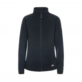 Trespass Non Stop Fleece Pink Logo Γυναικεια Ζακετα Μαυρη
