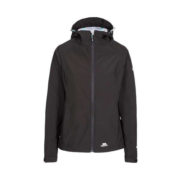 Trespass Tilbury Softshell Hooded Γυναικειο Μπουφαν Μαυρο