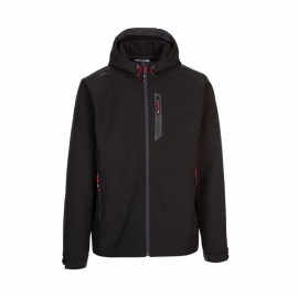 Trespass Marlon Softshell Hooded Ανδρικο Μπουφαν Μαυρο 
