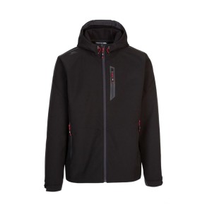 Trespass Marlon Softshell Hooded Ανδρικο Μπουφαν Μαυρο 