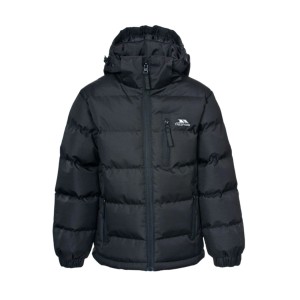 Trespass Tuff Hooded Παιδικο Μπουφαν Σκι Μαυρο