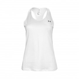 Under Armour HeatGear Racer Tank Γυναικεια Αμανικη Μπλουζα Λευκη