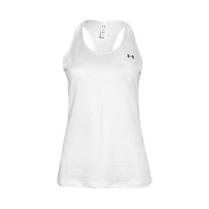 Under Armour HeatGear Racer Tank Γυναικεια Αμανικη Μπλουζα Λευκη